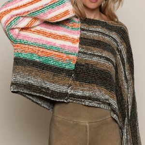 POL Forest Sunshine Striped Sweater